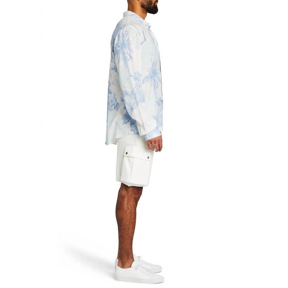NEW SER.O.YA lawson button down shirt in blue palm - Picture 3 of 4
